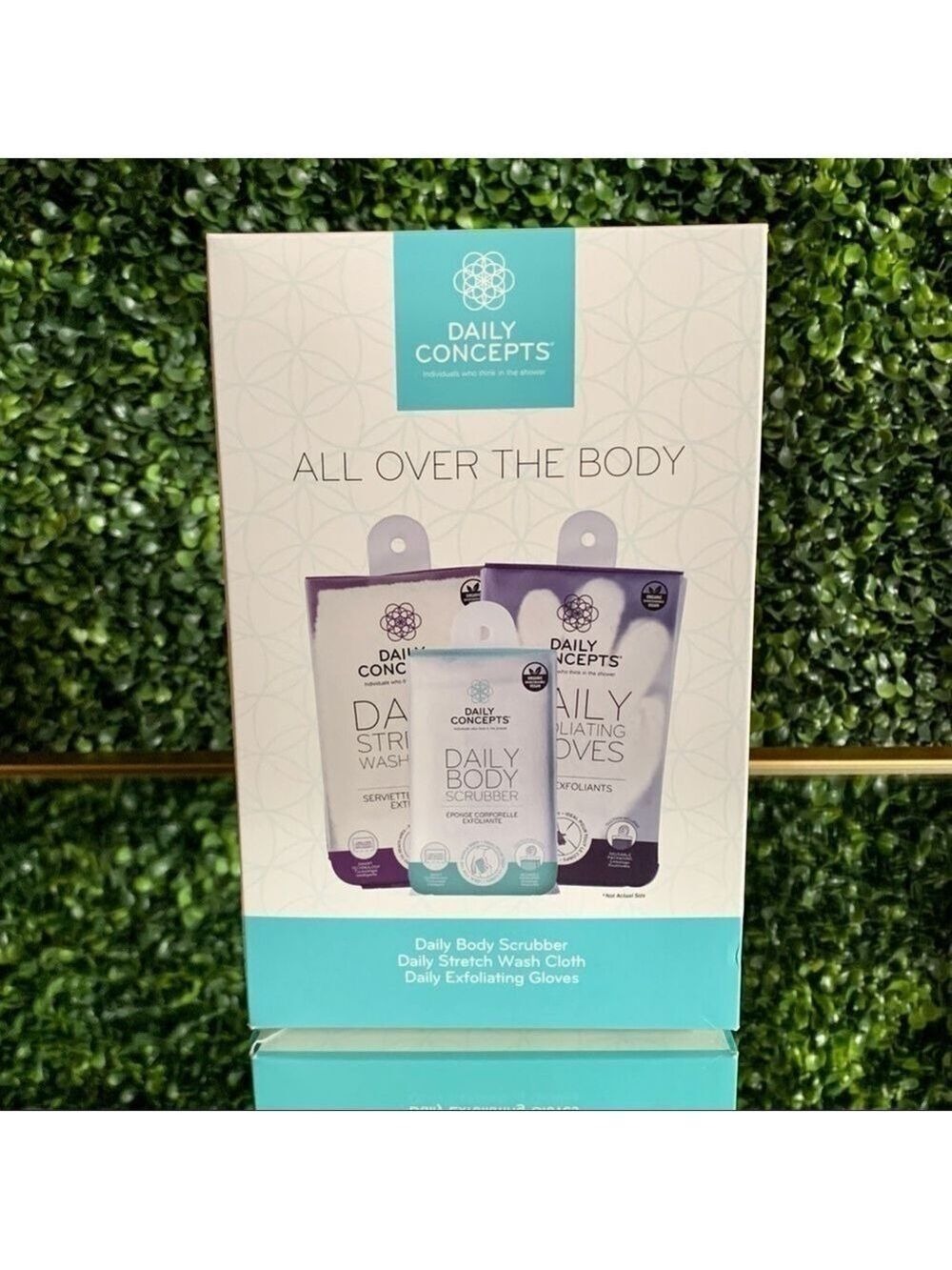 3 Piece All Over The Body Set | Daily Concepts | NEW | Scrubber Stretch Cloth